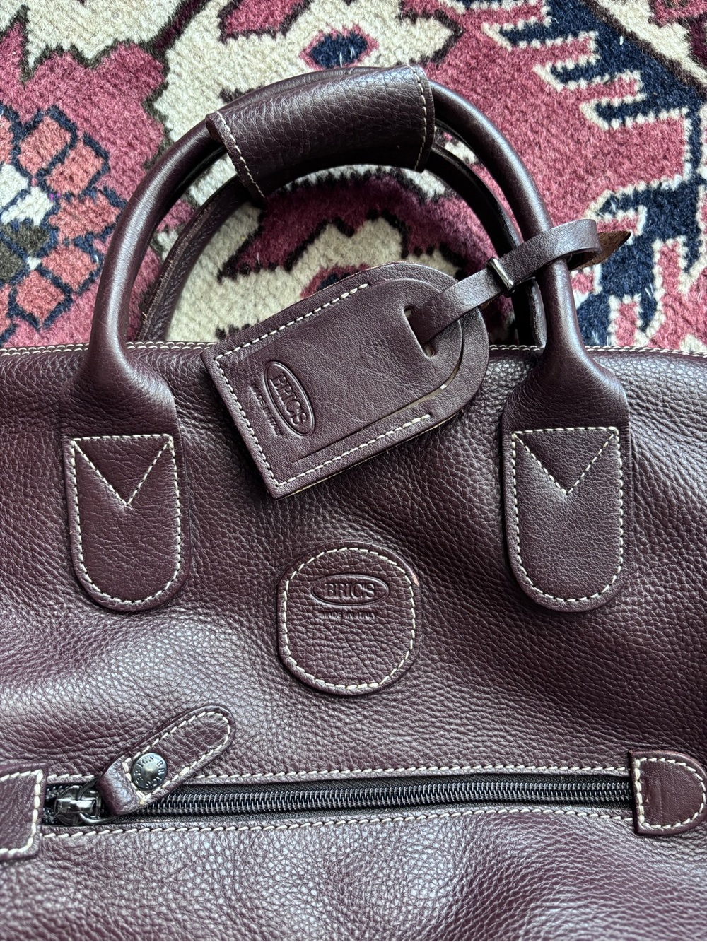 Bric's Leather Weekender Bag in Brown